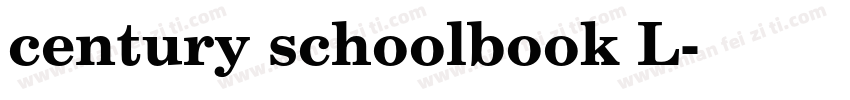 century schoolbook L字体转换